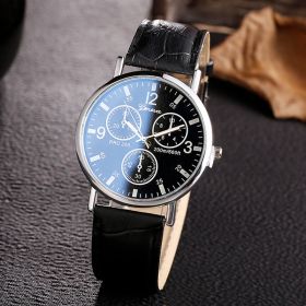 Men's Fashion Sports Three-Eye Watches Unisex Couple's Quartz Wrist Watch for Men Casual Leather Watch