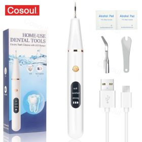 Ultrasonic Teeth Cleaner - For Teeth Cleaning Tool Kit Electric Plaque & Calculus Remover - With LED 3 Adjustable Modes (Color: Standard)