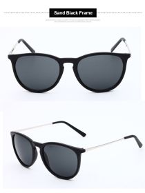 Vintage Women's Sunglasses Polarized Classic Anti Glare Driving Sun Glasses For Men Female (Frame Color: Black, Lenses Color: Frosted black)